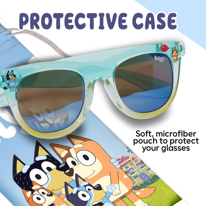 Sun-Staches Bluey Toddler Sunglasses - Arkaid Bluey Cateye with Comfortable UV-Protective Bluey Sunglasses Toddler Size w/t Soft Case - Image 4